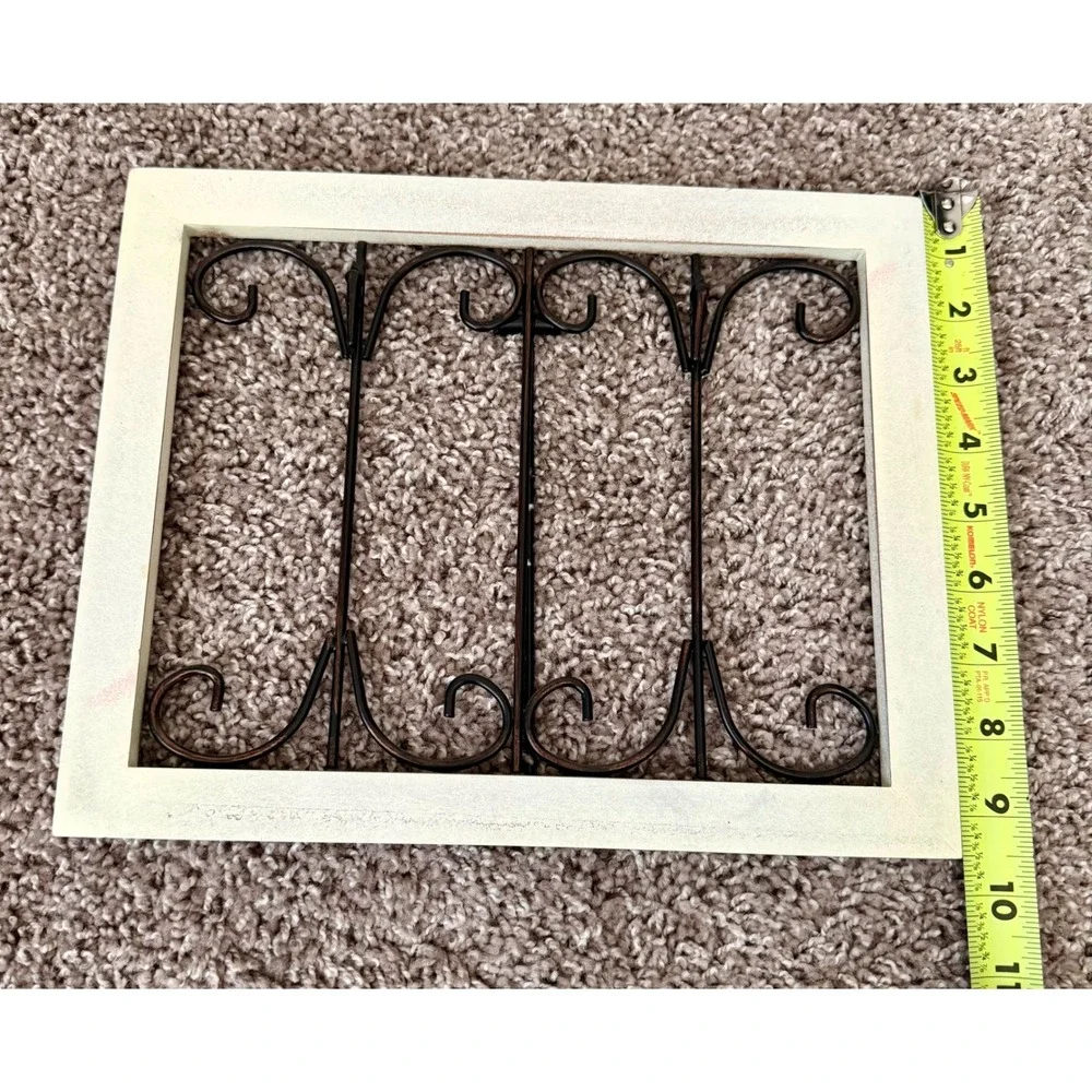 Hobby Lobby Scrollwork Picture Frame Cream Bronze 11.5x8.5 Excellent Distressed